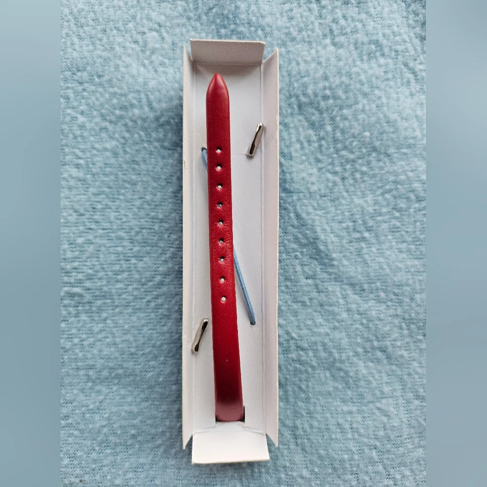 Avon Diamond Accent Watch, Mother of Pearl Dial, Red, Silver, NWT - Picture 9 of 14